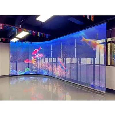 pełnobarwny przezroczysty wynajem na zewnątrz 2500 Nits P3.91 przezroczysty ekran LED