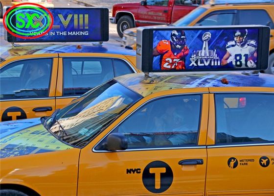 P5 Dwustronny wyświetlacz LED na dachu taksówki IP65 wodoodporny 6500cd/m2