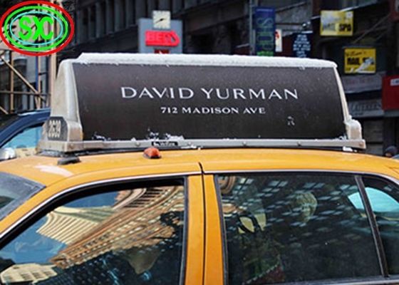 P5 Dwustronny wyświetlacz LED na dachu taksówki IP65 wodoodporny 6500cd/m2