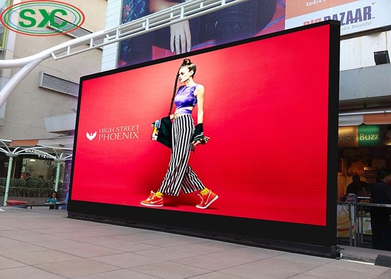 Zewnętrzny budynek ulica billboard zamontowany na ścianie wideo P10 Duży ekran reklamowy LED