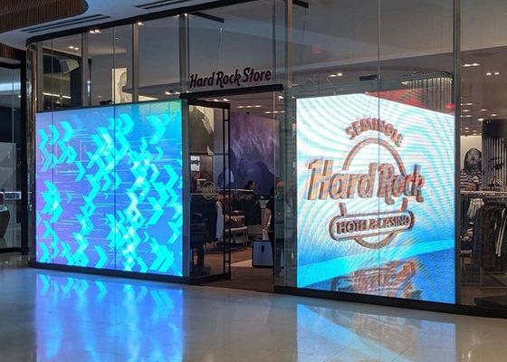 Full Color P3.91-7.82mm Transparent LED Screen 500x1000mm 6000cd/M2