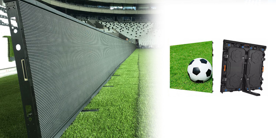 Wysoka jasność ≥6500cd/m2 Ekran LED stadionowy z częstotliwością obrazu 60 Hz i klasą IP65