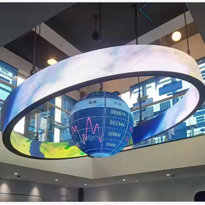 Zewnętrzny wyświetlacz 360° Cylinder LED Display Kolumna krzywy ekran Reklamowy billboard