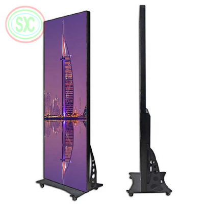 Aluminiowa szafa LED Plakat wyświetlacz 680x2000mm Rozmiar ekranu Materiał panelu aluminiowego