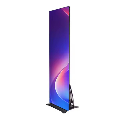 Przenośna ściana wideo LED P1.25 P1.5 P1.86 P2 P2.5 Z kółkami Plakat reklamowy LED Wnętrze LED Plakat Ekran LED Digital Display
