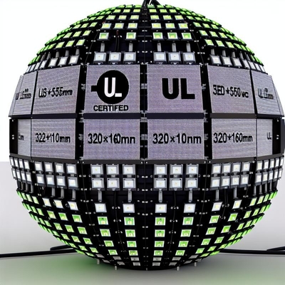 Ekran LED s kulistym frontem serwisowym z certyfikatem UL, z rozmiarem modułu 320*160mm i certyfikatem UL