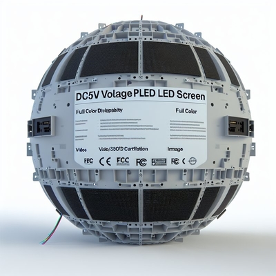 Ekran LED sferyczny DC5V z certyfikatem FCC i funkcją wyświetlania wideo/tekstu/obrazów