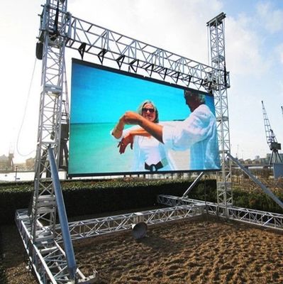100 000 godzin żywotności Ekran LED w pełnym kolorze na zewnątrz 250 * 250mm Rozmiar modułu Dostosowalny rozmiar ekranu