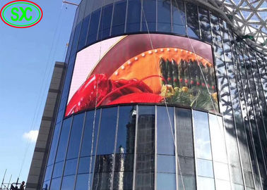 6500cd Jasność Reklama zewnętrzna Ekran LED Skrzywiona ściana wideo P10 ekran LED Reklama zewnętrzna