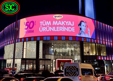 Zgięty zewnętrzny wyświetlacz reklamowy LED, P6 Panel LED, pełny kolor 20W wewnętrzny pełnokolorowy wyświetlacz LED
