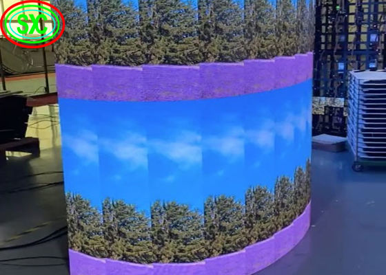 Układ scalony MBI5124 P3.91 Wewnętrzny, zakrzywiony ekran LED do wynajmu, mobilny, pełnokolorowy ekran LED