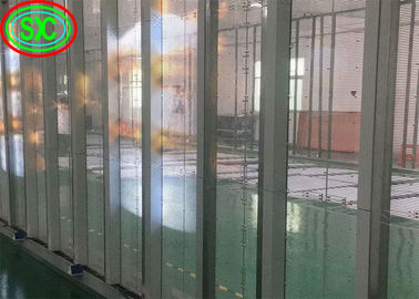 Panel reklamowy Epistar Chip Przejrzystość Led Curtain Screen Przejrzystość ekranu led transparentne szkło LED wyświetlacz