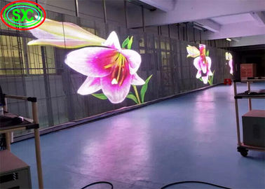HD Die-Cast Aluminium wodoodporny, dostosowywalny zewnętrzny P3.91 10mm Transparent Glass Display Wall