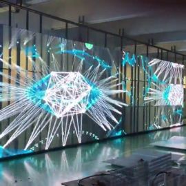 pełnobarwny przezroczysty ekran LED P3.91-7.82 1000mm*500mm/1000mm*1000mm Okna szklane