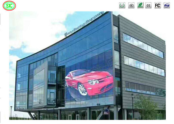 Wnętrze P3.9-7.8 pełnobarwny przezroczysty ekran LED Smd Skrzywiony ekran LED Video Ściana Szkło Led Screen For Showcase