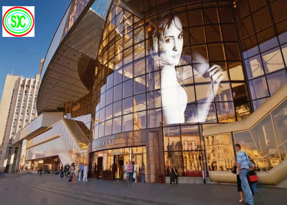 P3.91-7.82 W pełni kolorowy przezroczysty ekran LED 1000x1000 mm