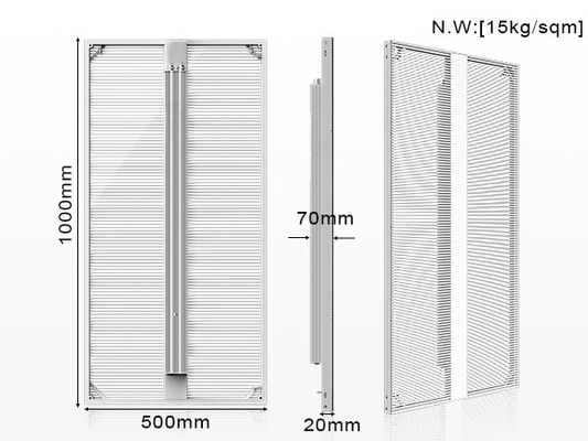 Wnętrze P3.9-7.8 pełnobarwny przezroczysty ekran LED Smd Skrzywiony ekran LED Video Ściana Szkło Led Screen For Showcase