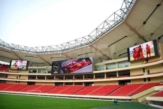 Dobra cena Ekran LED P5 P10 z aluminiową szafką stadion piłki nożnej LED ekran zewnętrzny do reklam w Internecie