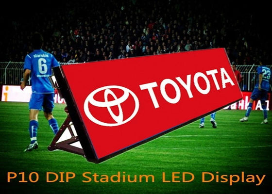 P10 Reklama Elastyczne znaki pełnokolorowe Wodoszczelne zewnętrzne Stadion Perymeter Led Screen