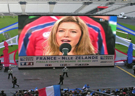 Duży ekran wideo HD SMD P4 LED w pomieszczeniach wstawionych Aluminium 2500nits Jasność