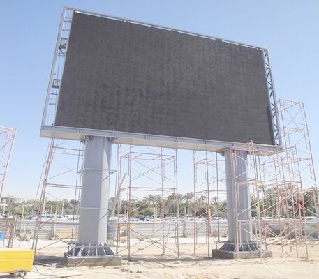 Wielkie zewnętrzne, wodoszczelne, w pełnym kolorze, reklamy P10, billboardy LED z kolumnami