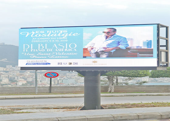 Wodoszczelny P10 Ekran LED w pełnym kolorze Reklamowy billboard z kolumną