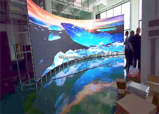 China Wysokiej Jakości Led Video Wall P3.91 Wewnętrzny Skrzyżowany Ekran Do Supermarketu