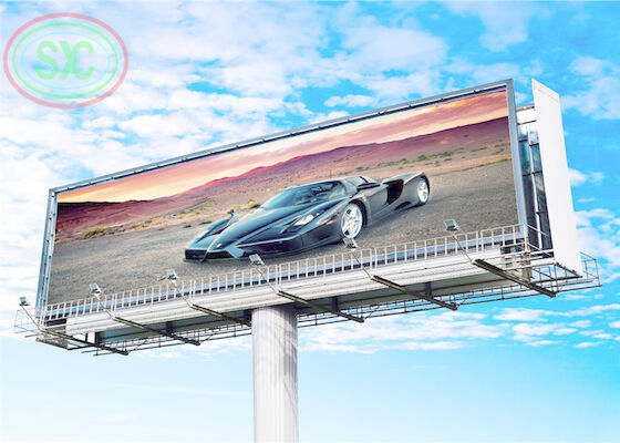 Anty-UV pełnokolorowy zewnętrzny billboard LED P6 z kolumnami do reklamy komercyjnej