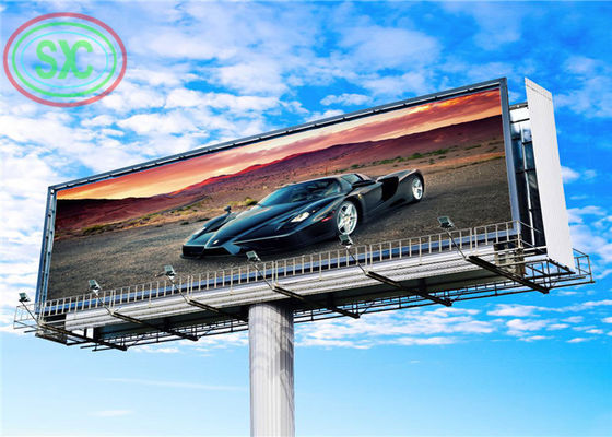 Dobra cena Anty-UV pełnokolorowy zewnętrzny billboard LED P6 z kolumnami do reklamy komercyjnej w Internecie