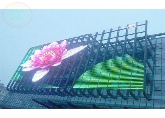 Wodoszczelny widoczny wnętrza G3.91-7.82 przezroczysty wyświetlacz LED LED billboard ściany LED