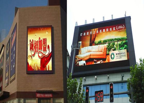 Wodoszczelny P10 Reklamy handlowe LED Billboard 50000cd/m2 Jasność