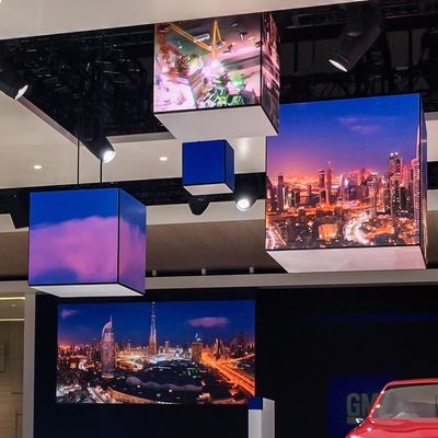 Wewnętrzne zewnętrzne 6 Stron Smd3535 2000nits Cube LED Video Wall P3.91mm Dla DJ Scene