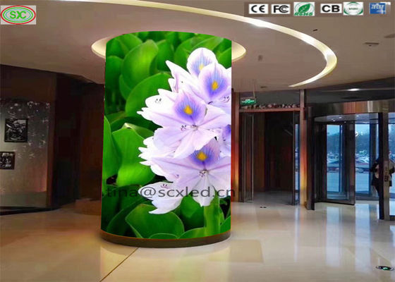 3.91mm Full Color Cylinder LED Display Ekran zewnętrzny kolumny