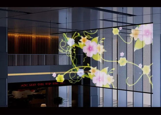 Reklama sklepu ze szkła P3.91-7.82 Pantalla Transparent LED Display Screen