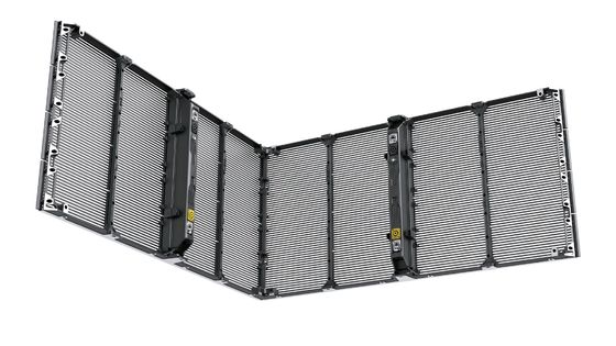Wnętrze P3.9-7.8 pełnobarwny przezroczysty ekran LED Smd Skrzywiony ekran LED Video Ściana Szkło Led Screen For Showcase