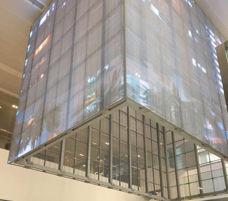 HD Full Color Video Advertising Led Screen G3.91-7.82 Wnętrze Okno Szkło Przejrzystość Led Display