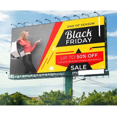 P2 Wnętrze pełnokolorowe LED Billboard Die-Cast Aluminium Billboard Plain Steel Cabinet 128 X 64 Matrix
