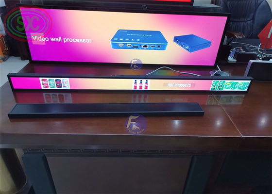 Drobny rastrowy pełnokolorowy ekran półkowy LED P1.875 900x60mm 800cd/m² Wyświetlacz wewnętrzny