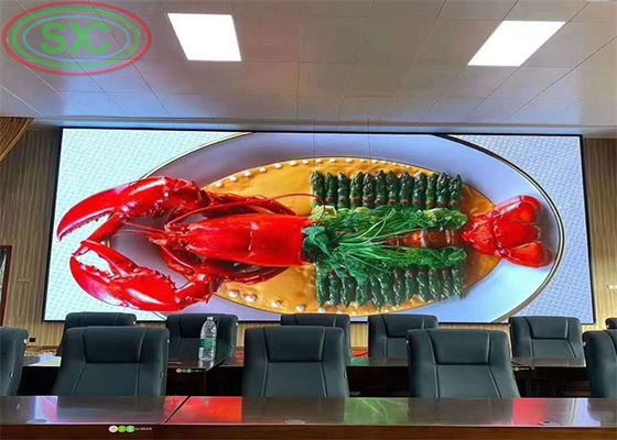 Stała instalacja ściany LED P5 wewnętrznej z częstotliwością odświeżania 3840 Hz dla sal konferencyjnych