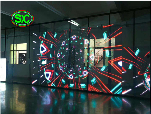 IP43 wodoodporny przezroczysty ekran LED G3.91-7.82 z metodą jazdy