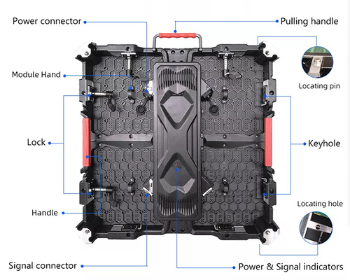 Zewnętrzny wyświetlacz HD P2.976 Led Screen Rental Cabinets Die Casting Aluminium 3840Hz pełnokolorowy wyświetlacz LED