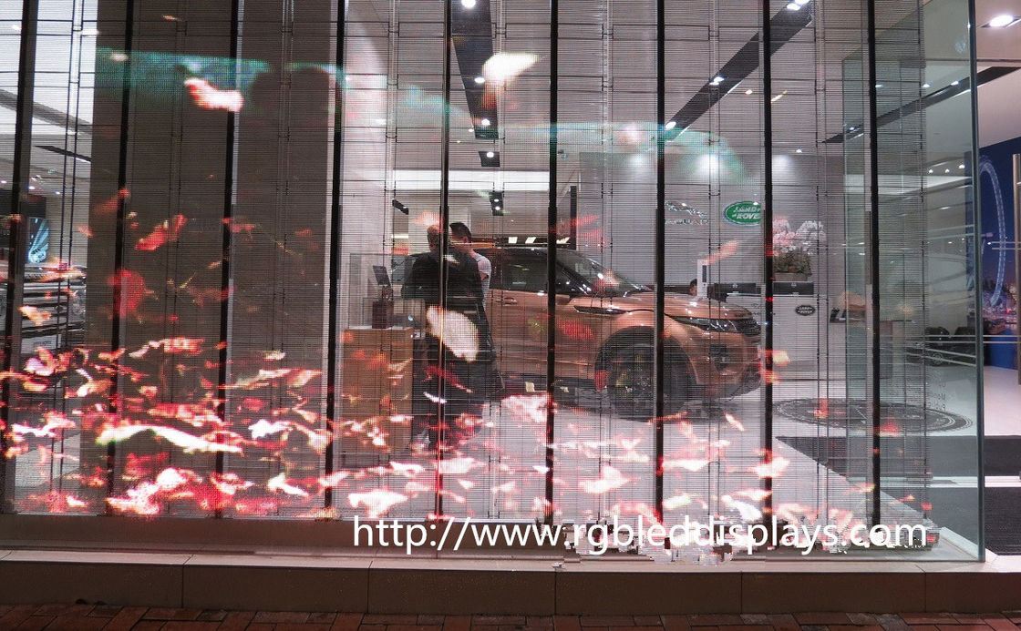 Reklama sklepu ze szkła P3.91-7.82 Pantalla Transparent LED Display Screen