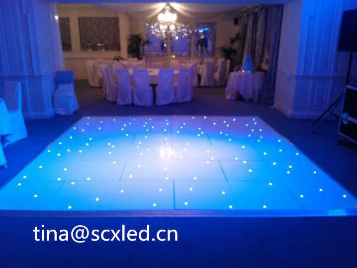 Wewnętrzny SMD3535 Dźwięk Aktywny DJ Led Disco Podłoga taneczna Ciepłe białe panele wiązki