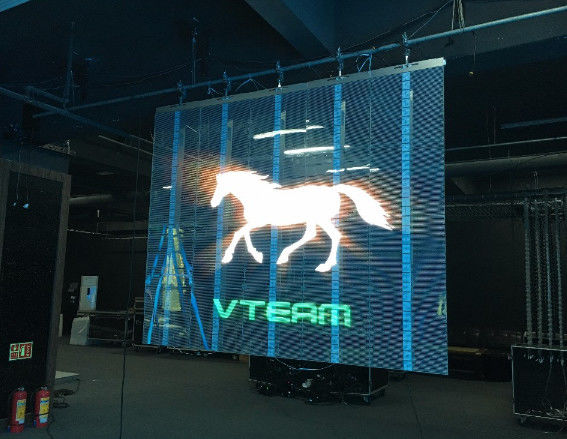 Slim P1.25 Przejrzysty Led Display, Led Mesh Screen Gęstość pikseli 25600 pikselów / m2