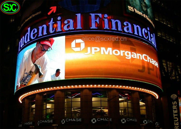 Cyfrowy P4 RGB LED Kurtyna Wyświetlacz ścienny, zaokrąglone LED Wall IP65 Wodoodporna