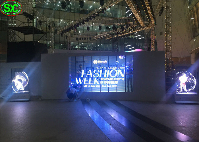 P12mm Przeźroczysty ekran LED dla ścianki szklanej samochodu, DC5V60A