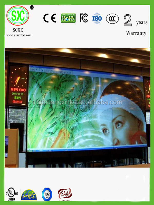 Wnętrze RGB panel LED wyświetlacz sterowany przez system LSN / NoVa i wykonany z żelaza / aluminium do wyświetlacza górnego