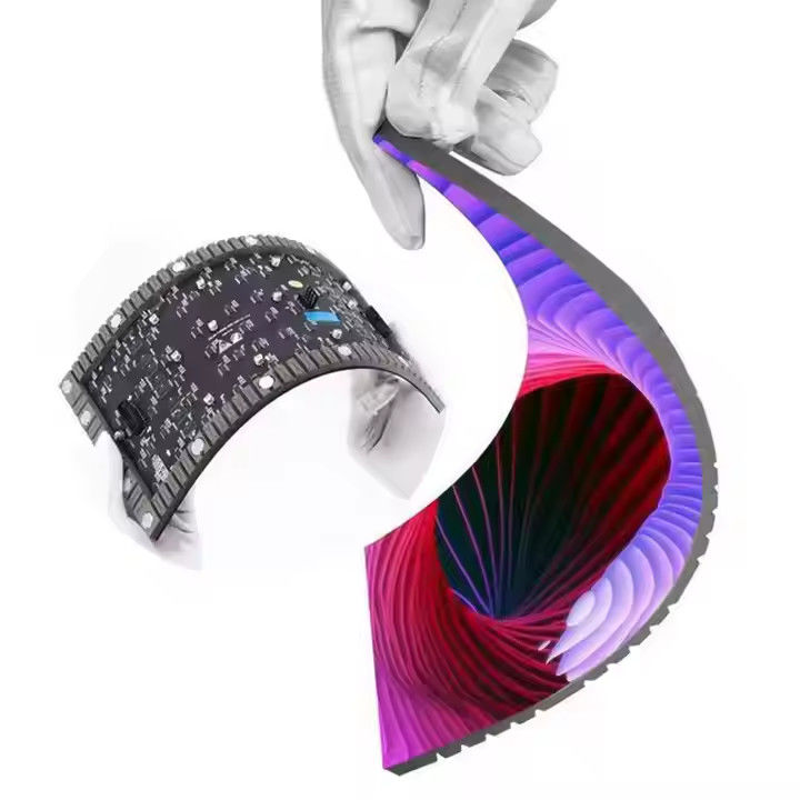 P4 4mm Wewnętrzny Zewnętrzny Pełnokolorowy Elastyczny Moduł Wyświetlacza LED