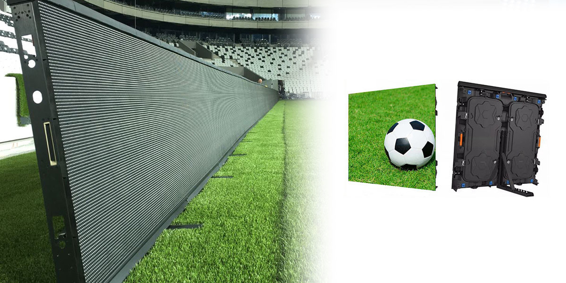 Wysoka jasność ≥6500cd/m2 Ekran LED stadionowy z częstotliwością obrazu 60 Hz i klasą IP65