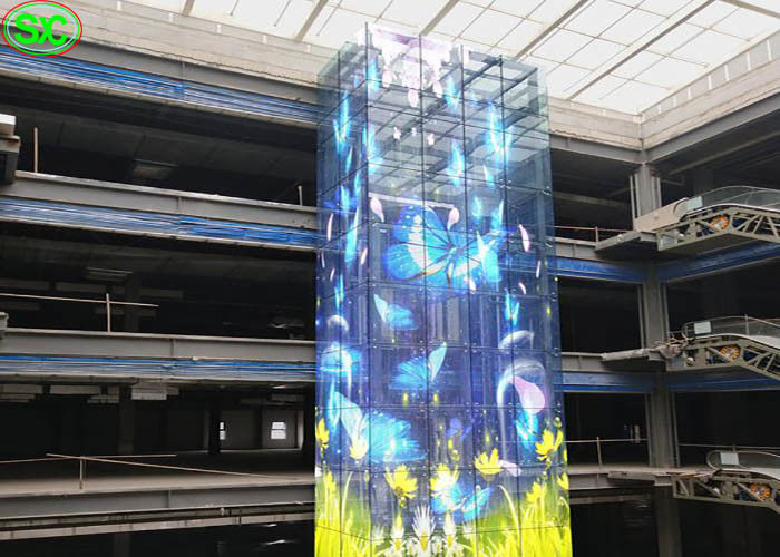 P3.9 P7.8 Wewnętrzny przezroczysty ekran LED 5000cd / m2